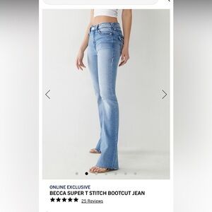 BECCA SUPER T STITCH BOOTCUT JEAN